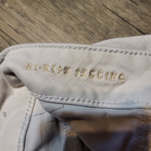 American Eagle High Rise Jegging Distressed Raw Hem Skinny Jeans Denim Size 8 - Picture 6 of 7